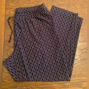 LANE BRYANT drawstring patterned pants